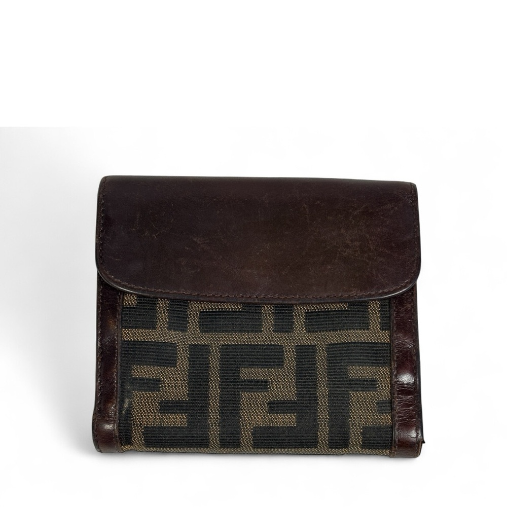 Fendi monogram vintage snap wallet unisex